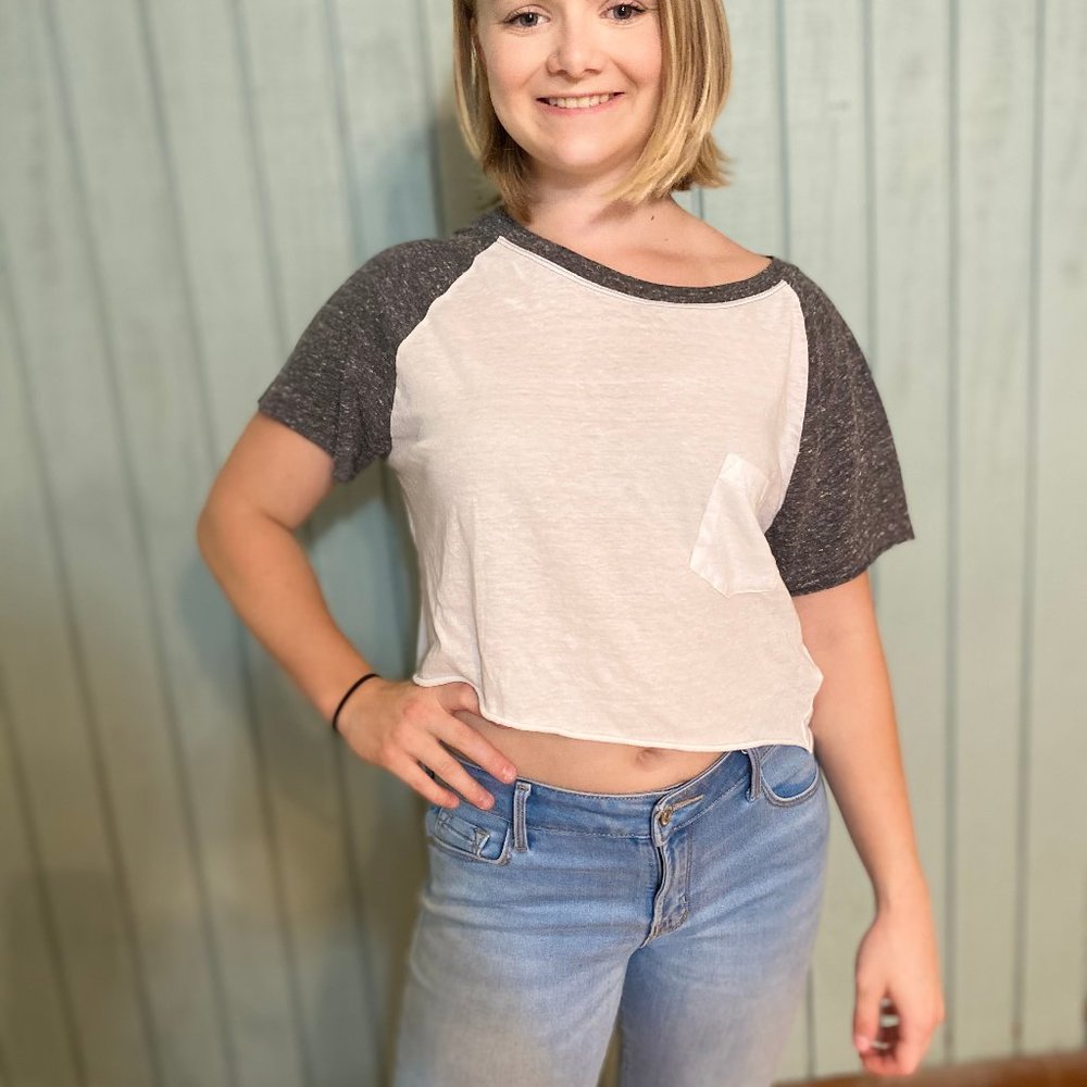 White crop top
